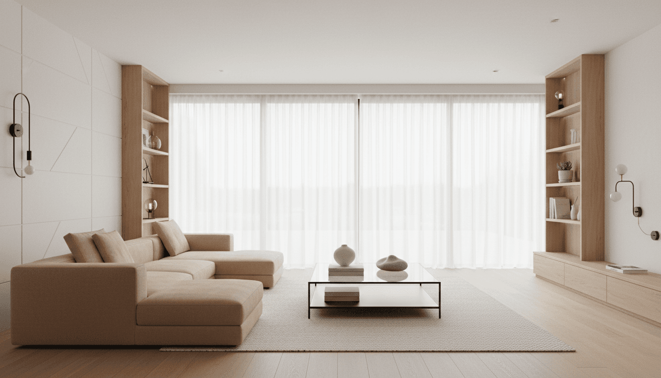 Elegant living room with soft natural light